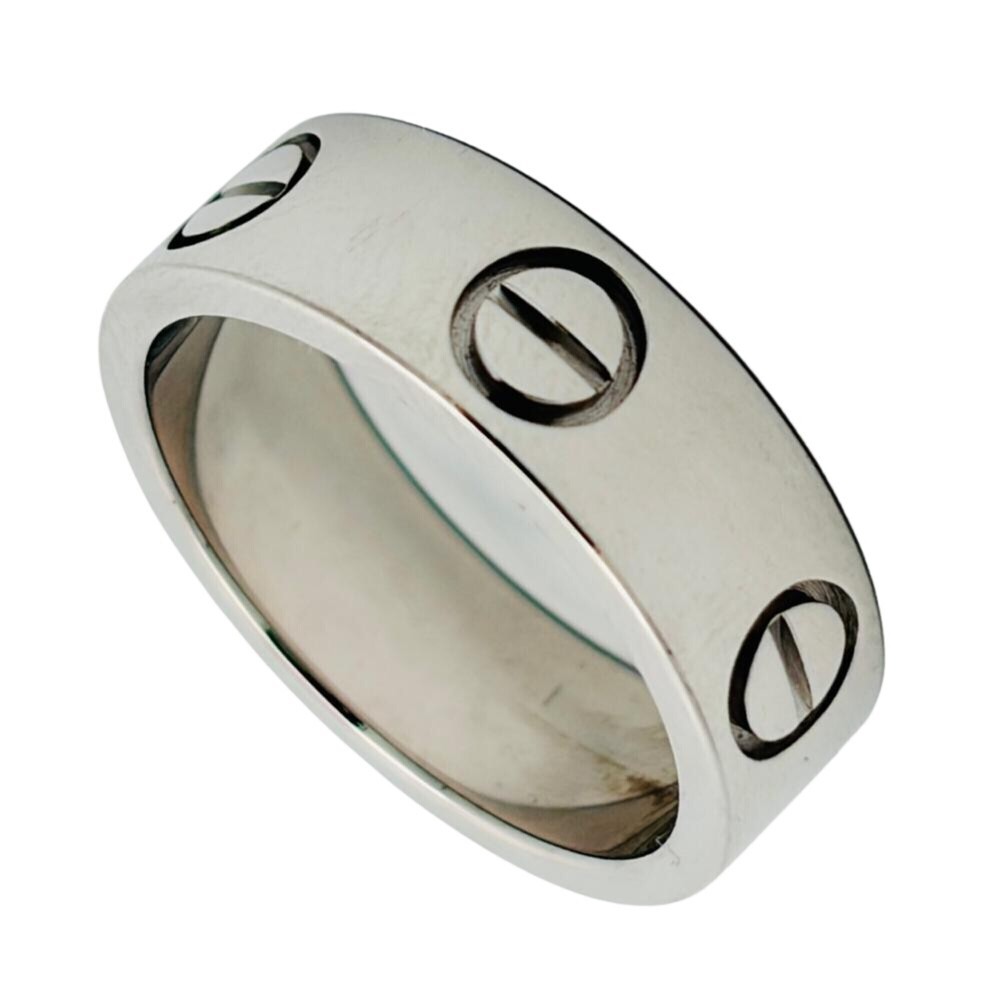 CARTIER Authentic 18k Silver Love Ring #49